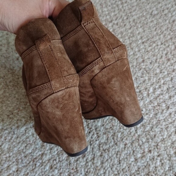 Via Spiga Dekel lace up bootie wedges Size 8M - Picture 7 of 11